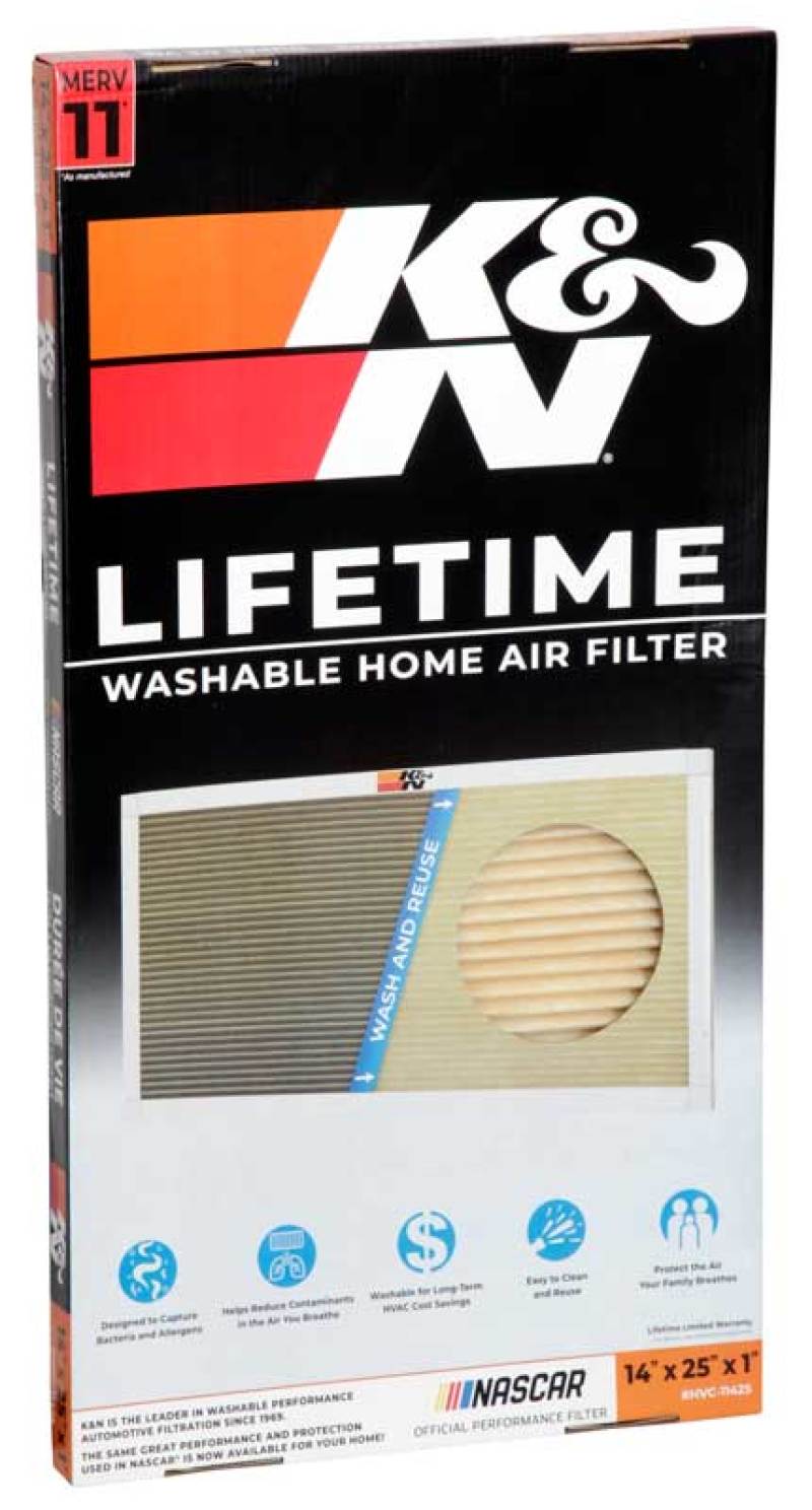 K&N HVAC Filter - 14 x 25 x 1 - Blais Performance Parts