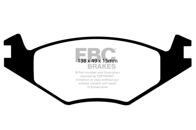 EBC 86-93 Volkswagen Cabriolet 1.8 Redstuff Front Brake Pads - Blais Performance Parts