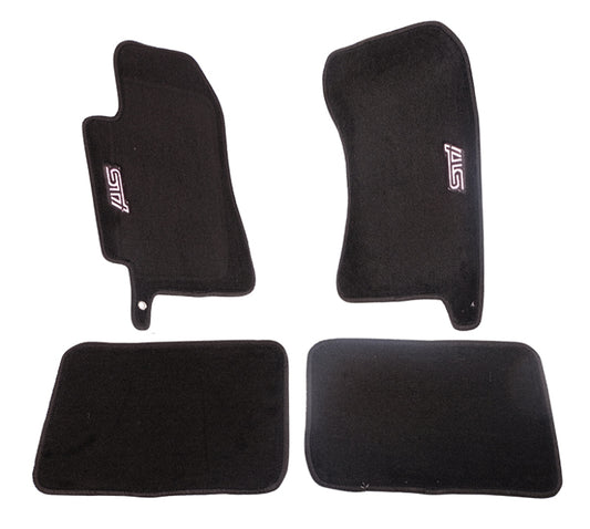 NRG Floor Mats - 04-07 Subaru WRX STI (STi Logo) - 4pc. - Blais Performance Parts