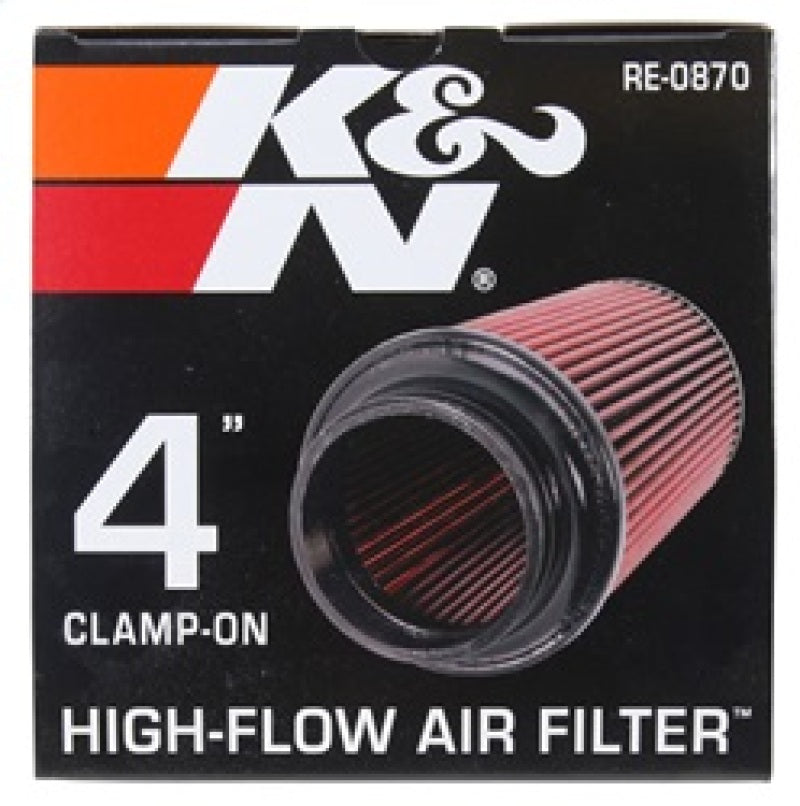 K&N Universal Rubber Filter 4inch FLG / 6inch OD-B / 4-5/8inch OD-T / 9inch H - Blais Performance Parts