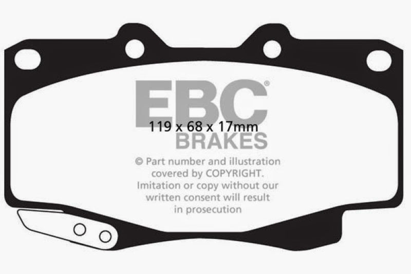 EBC 99-04 Toyota Tacoma 4WD 2.7 Yellowstuff Front Brake Pads - Blais Performance Parts