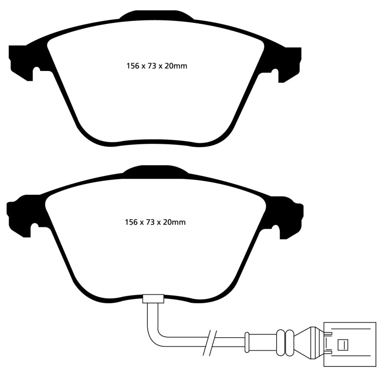 EBC 08-11 Volkswagen CC 3.6 Yellowstuff Front Brake Pads - Blais Performance Parts