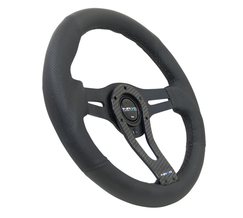 NRG Reinforced Steering Wheel (320mm) w/Carbon Center Spoke - Blais Performance Parts