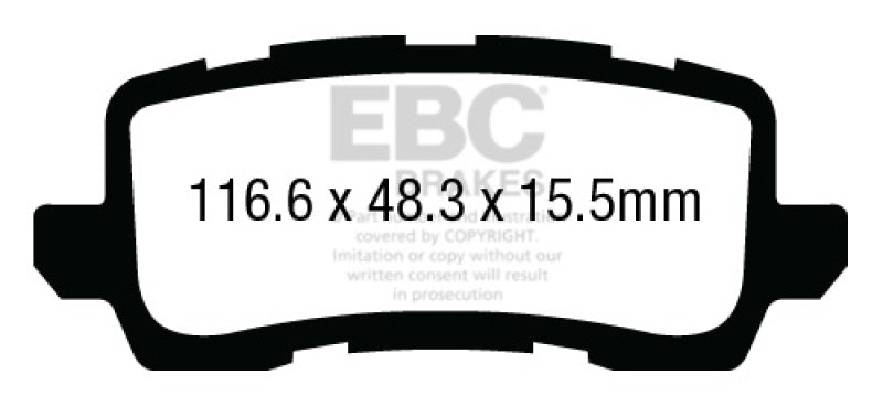 EBC 13+ Acura RLX 3.5 Yellowstuff Rear Brake Pads - Blais Performance Parts