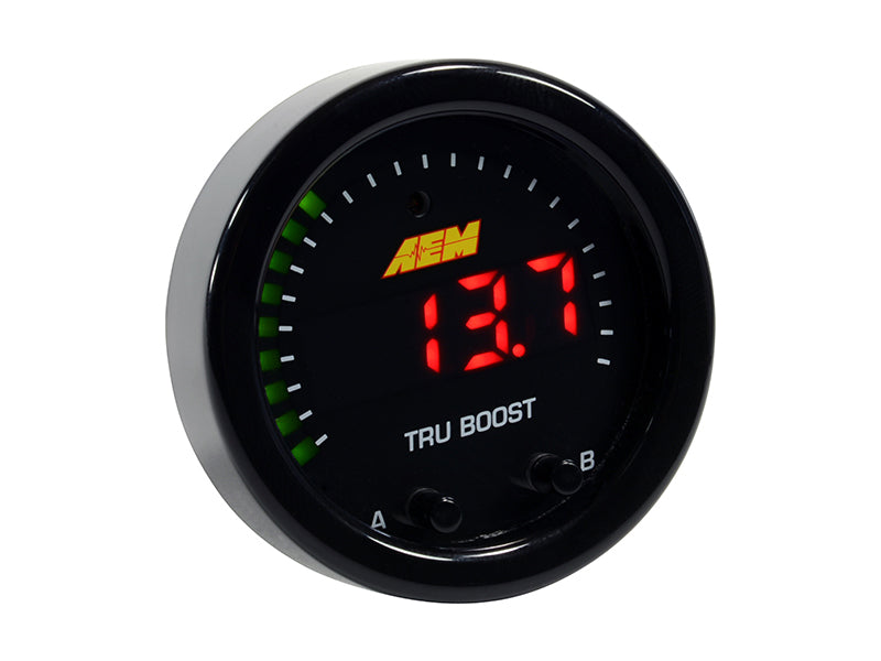 AEM X-Series Tru-Boost Controller Gauge w/ Boost Control Solenoid 80PSIg Internal MAP Sensor - Blais Performance Parts