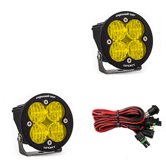 Baja Designs Squadron R Sport Wide Cornering Pair LED Light Pods - Amber - Blais Performance Parts