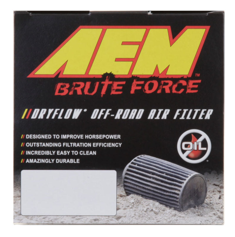 AEM 3.5 inch x 9 inch DryFlow Conical Air Filter - Blais Performance Parts