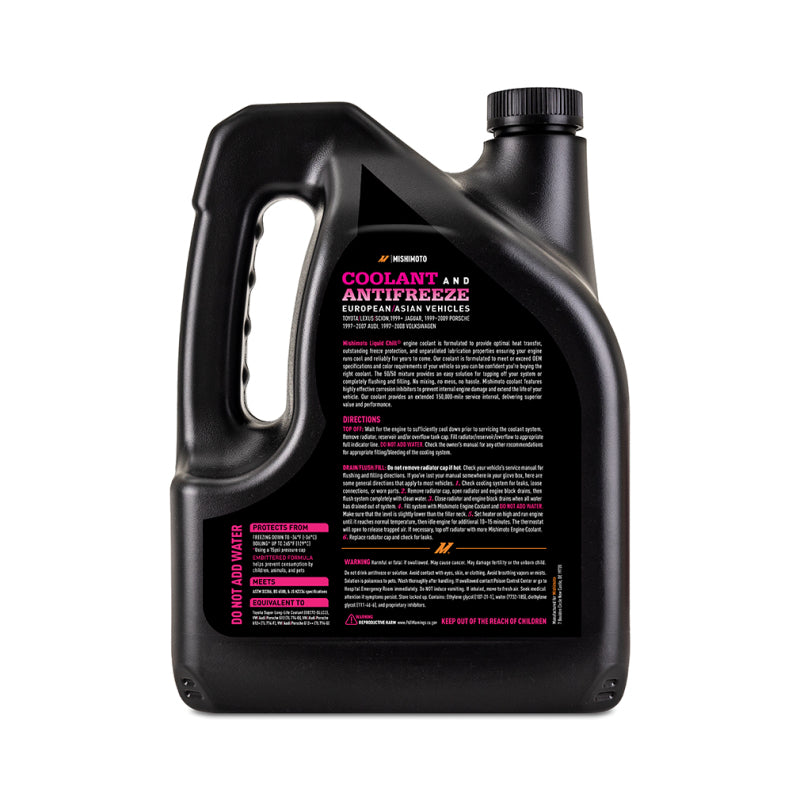 Mishimoto Liquid Chill EG Coolant, European/Asian Vehicles, Pink/Red - Blais Performance Parts