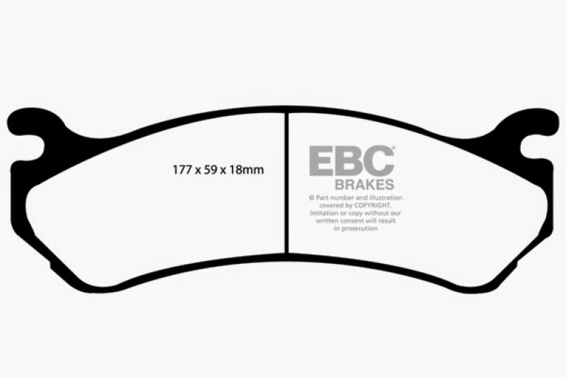 EBC 02 Cadillac Escalade 5.3 (Akebono rear caliper) Yellowstuff Front Brake Pads - Blais Performance Parts