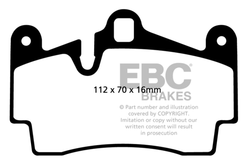 EBC 04-07 Porsche Cayenne 3.2 Redstuff Rear Brake Pads - Blais Performance Parts