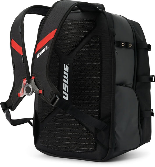 USWE Buddy Athlete Gear Backpack 40L - Black/Red - Blais Performance Parts