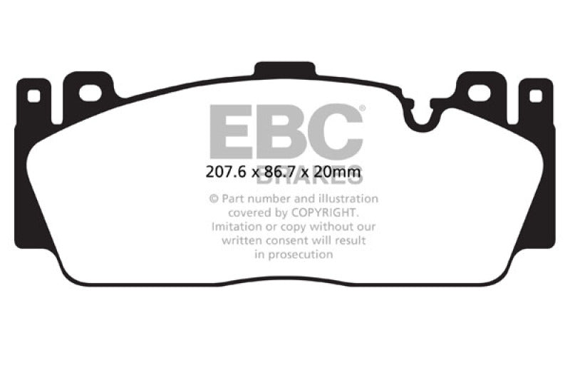 EBC 12+ BMW M5 4.4 Twin Turbo (F10) Redstuff Front Brake Pads - Blais Performance Parts