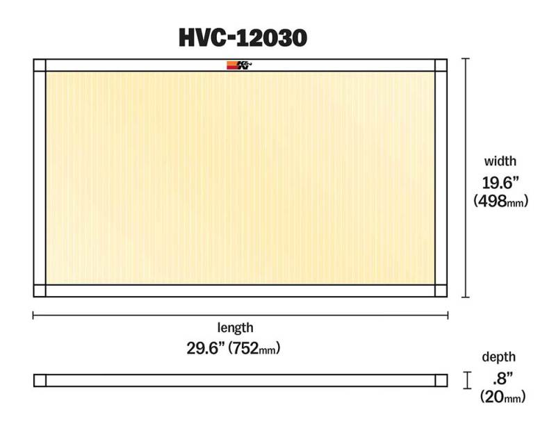 K&N HVAC Filter - 20 x 30 x 1 - Blais Performance Parts