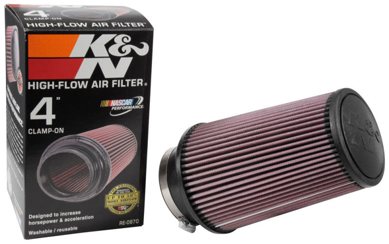 K&N Universal Rubber Filter 4inch FLG / 6inch OD-B / 4-5/8inch OD-T / 9inch H - Blais Performance Parts