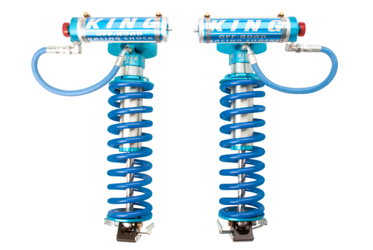 King Shocks 2005+ Ford F-250 4WD Front 2.5 Dia Remote Res Coilover Conversion w/Adjuster (Pair) - Blais Performance Parts