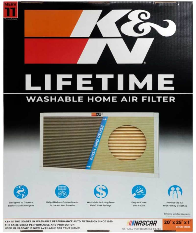 K&N HVAC Filter - 20 x 25 x 1 - Blais Performance Parts