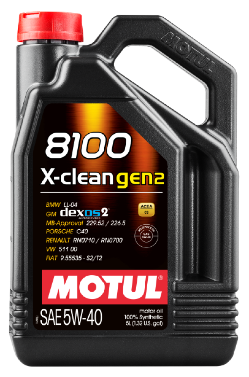 Motul 5L Synthetic Engine Oil 8100 X-CLEAN Gen 2 5W40 - Blais Performance Parts