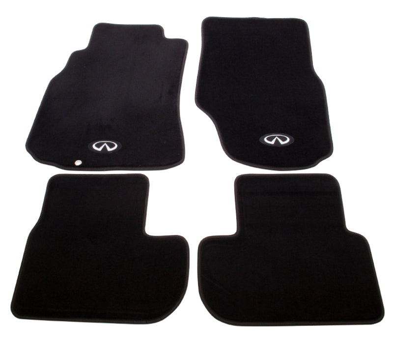 NRG Floor Mats - 03-06 G35 (Infiniti Emblem Logo) - 4pc. - Blais Performance Parts