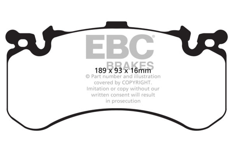 EBC 11+ Audi A8 Quattro 6.3 (Cast Iron Rotors) Redstuff Front Brake Pads - Blais Performance Parts