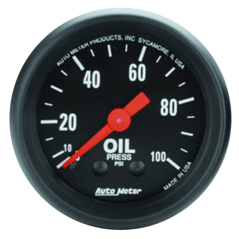 Autometer Z Series 52mm 0-100 PSI Mechanical Oil Pressure Gauge - Blais Performance Parts