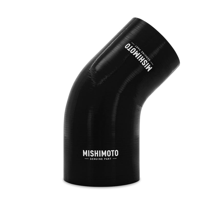 Mishimoto Silicone Reducer Coupler 45 Degree 3in to 3.75in - Black - Blais Performance Parts