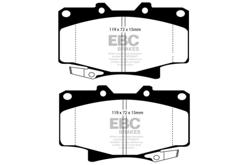 EBC 96-97 Lexus LX450 4.5 Yellowstuff Front Brake Pads - Blais Performance Parts