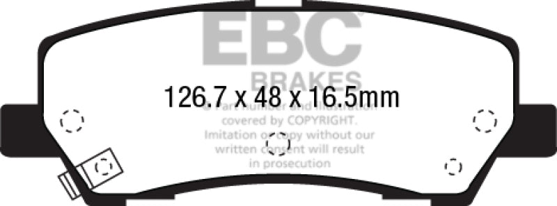 EBC 15+ Ford Mustang 2.3 Turbo Redstuff Rear Brake Pads - Blais Performance Parts