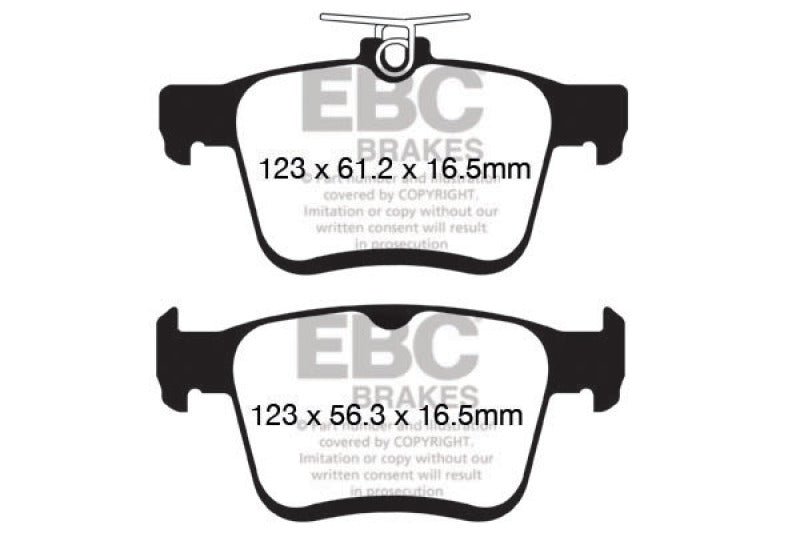 EBC 2014+ Audi A3 1.8 Turbo (w/Electronic Parking Brake) Ultimax2 Rear Brake Pads - Blais Performance Parts