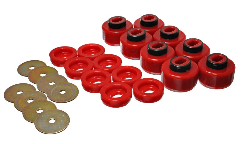 Energy Suspension 99-06 Silverado C1500/K1500 / 01-06 Silverado C2500/K2500 Red Body(cab) Mount Set - Blais Performance Parts