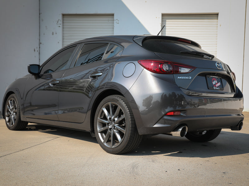 aFe Takeda 2-1/2in 304 SS Cat-Back Exhaust w/ Polished Tips 14-18 Mazda 3 L4 2.0L/2.5L - Blais Performance Parts