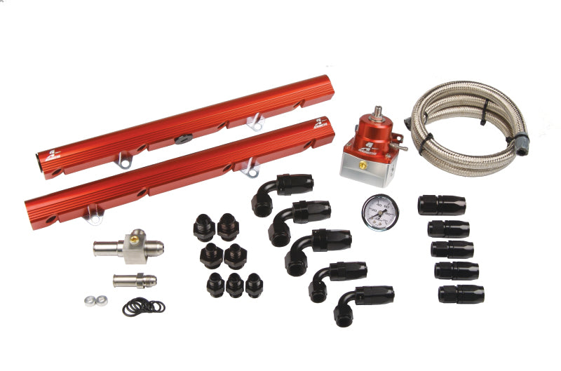 Aeromotive 5.0 Liter Ford Street Billet Fuel Rail System (Ford 5.0 86-98) 5/8in I.D. - Blais Performance Parts