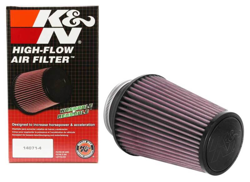 K&N Universal Clamp-On Air Filter 4in FLG / 6in B / 4in T / 7in H - Blais Performance Parts