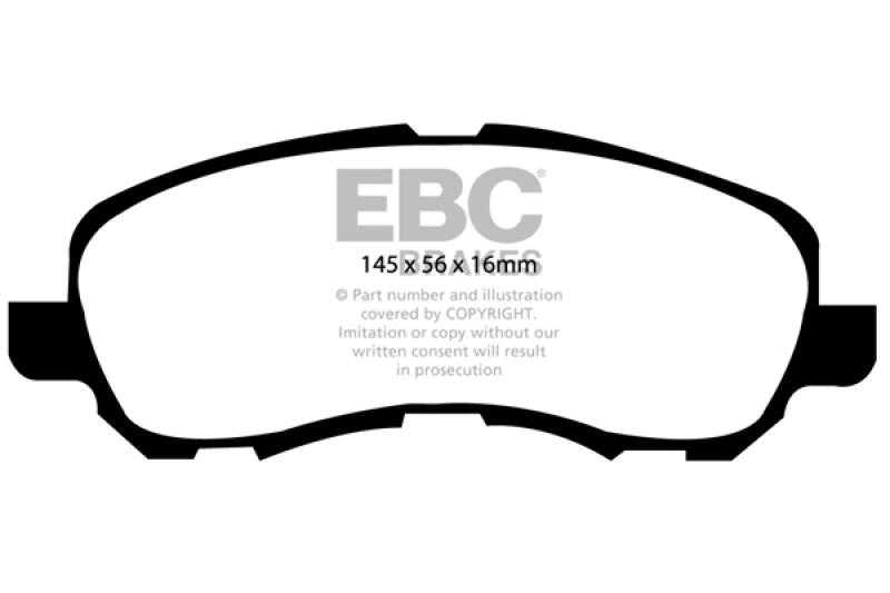 EBC 07+ Jeep Compass 2.0 (262mm Rear Rotors) Greenstuff Front Brake Pads - Blais Performance Parts