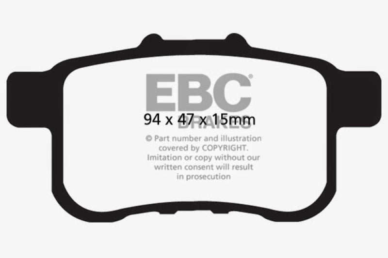 EBC 09-14 Acura TSX 2.4 Ultimax2 Rear Brake Pads - Blais Performance Parts