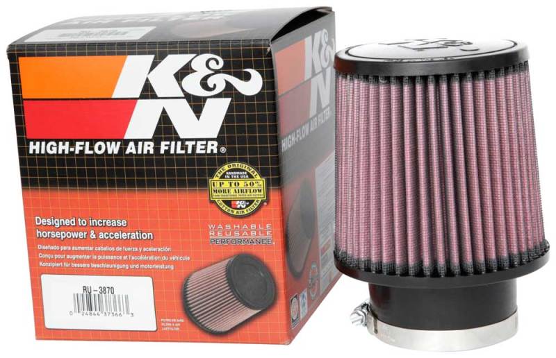 K&N Universal Clamp-On Air Filter 3in FLG / 5in B / 4-1/2in T / 5in H - Blais Performance Parts