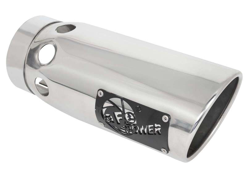 aFe Large Bore-HD 3in 409-SS DPF-Back Exhaust System w/ Polished Tip 14-19 RAM 1500 V6 3.0L (td) - Blais Performance Parts