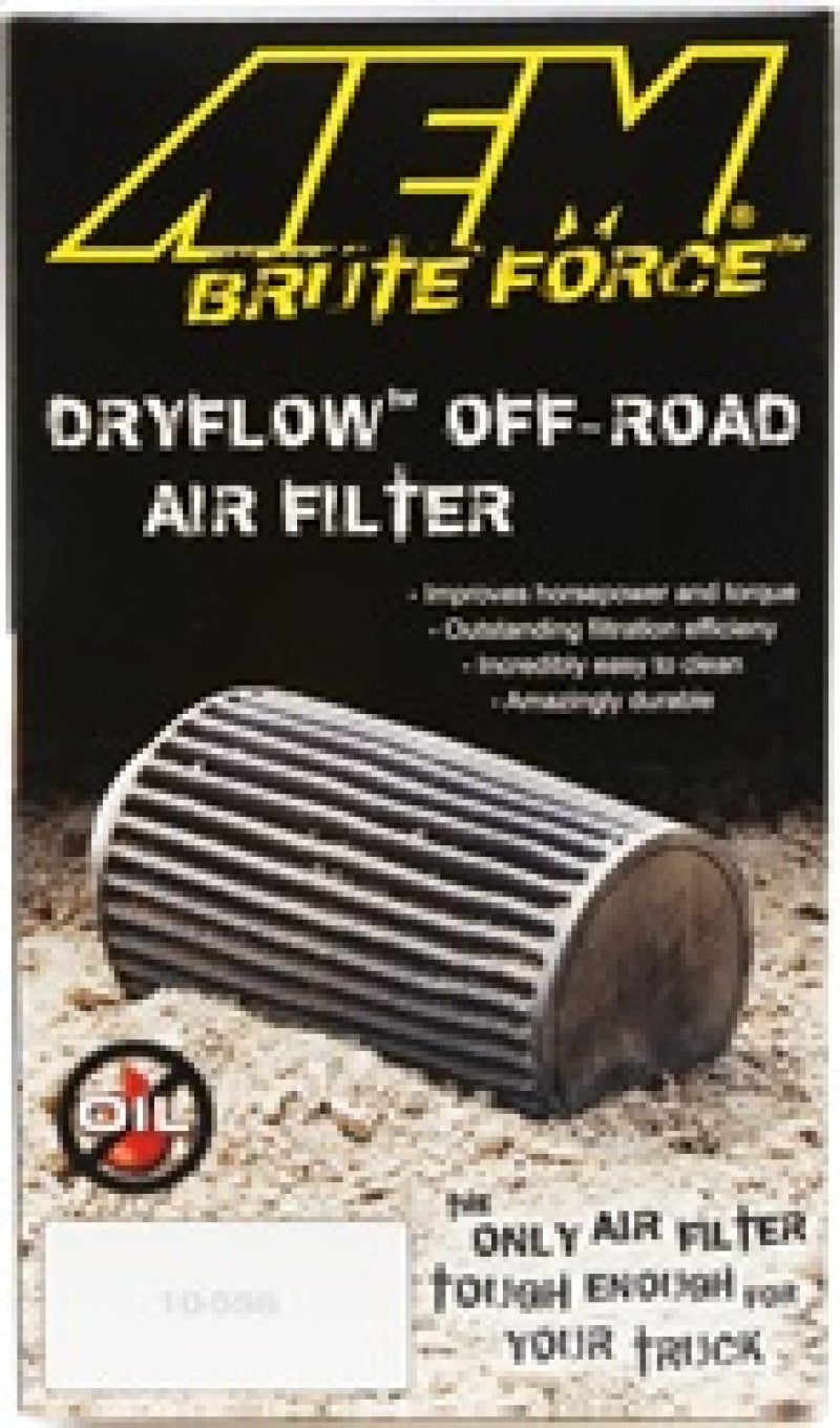 AEM Dryflow 3.5in. X 7in. Round Tapered Air Filter - Blais Performance Parts