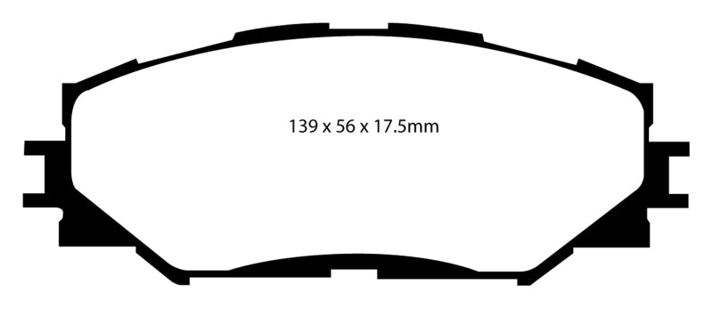 EBC 10-12 Lexus HS250h 2.4 Hybrid Yellowstuff Front Brake Pads - Blais Performance Parts