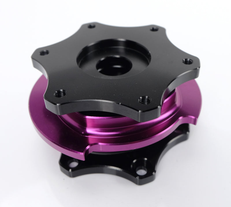 NRG Quick Release SFI SPEC 42.1 - Shiny Black Body / Shiny Purple Ring - Blais Performance Parts