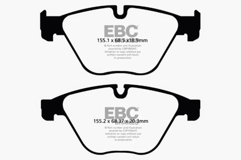 EBC 10+ BMW 535i 3.0 Turbo (F10) Redstuff Front Brake Pads - Blais Performance Parts