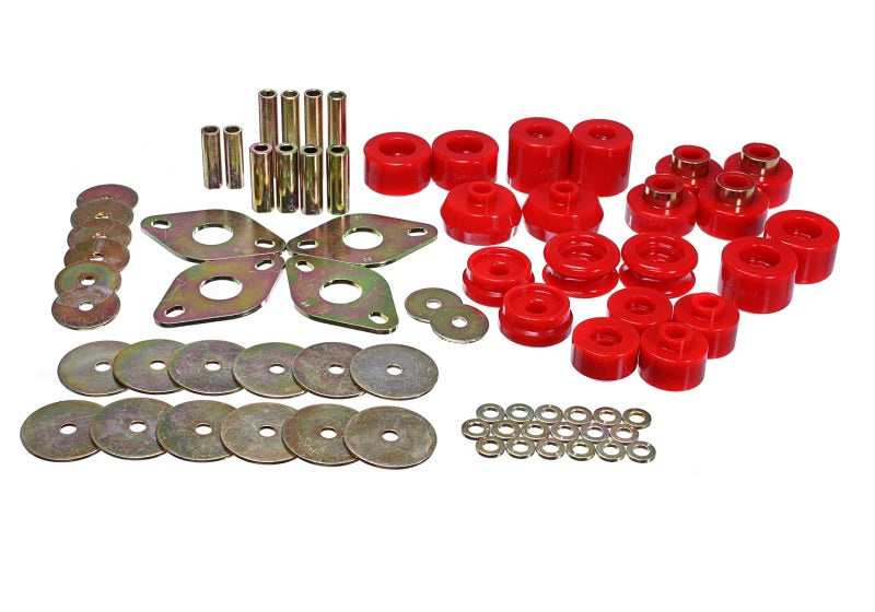 Energy Suspension 00-02 Toyota 4-Runner 2WD/4WD Red Body Mount Bushing Set - Blais Performance Parts