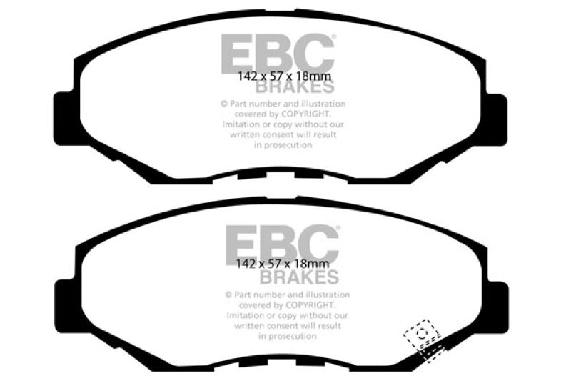 EBC 13-15 Acura ILX 1.5 Hybrid Ultimax2 Front Brake Pads - Blais Performance Parts