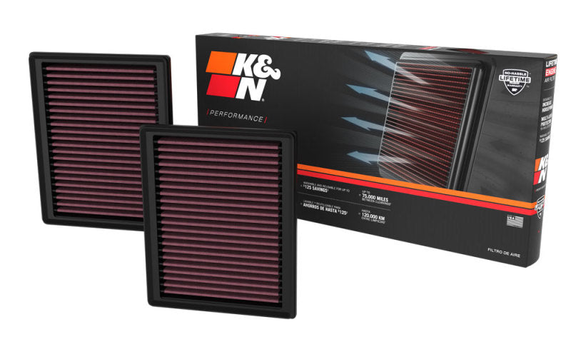 K&N 2023 Nissan Z 3.0L V6 Replacement Air Filter (Includes 2 Filters) - Blais Performance Parts