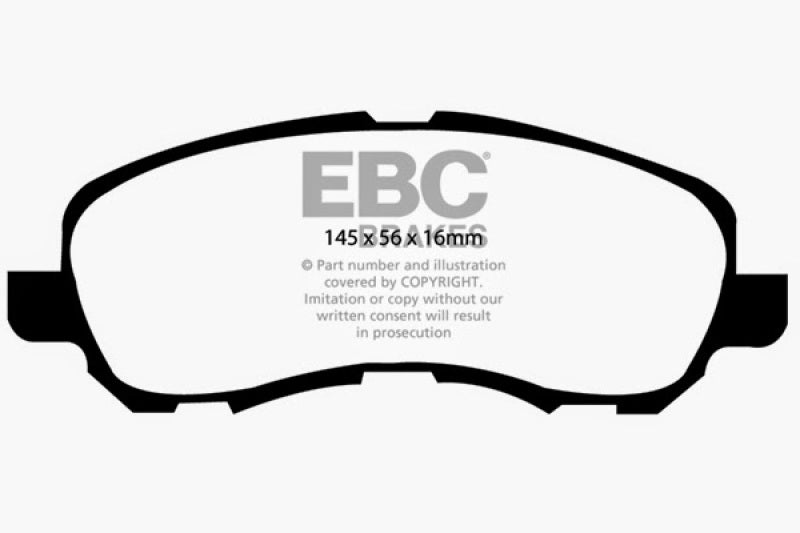 EBC 07+ Jeep Compass 2.0 (262mm Rear Rotors) Greenstuff Front Brake Pads - Blais Performance Parts