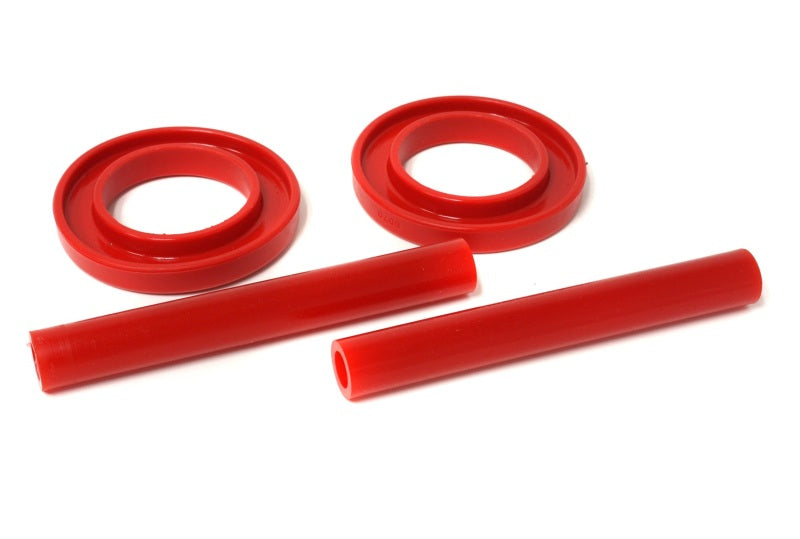 Energy Suspension 83-04 Ford Mustang SVO Red Front Spring Upper & Lower Isolator Set - Blais Performance Parts