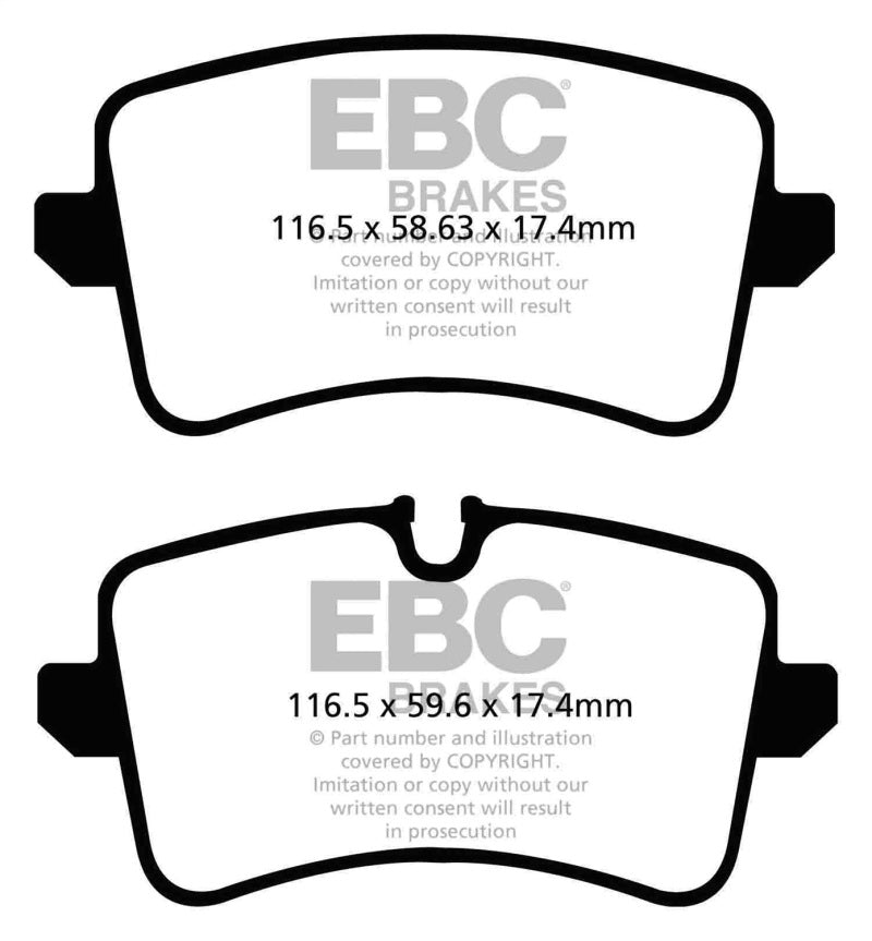 EBC 11 Audi A6 2.0 Turbo Redstuff Rear Brake Pads - Blais Performance Parts