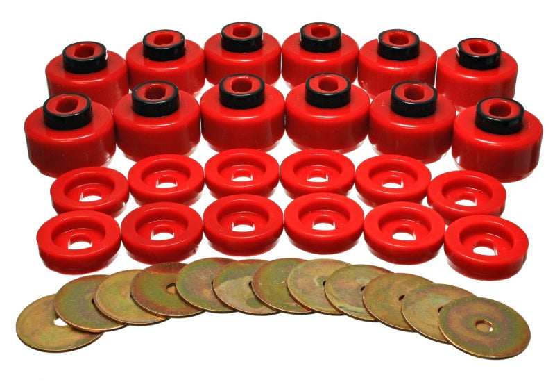 Energy Suspension Body Mount Set - Red - Blais Performance Parts