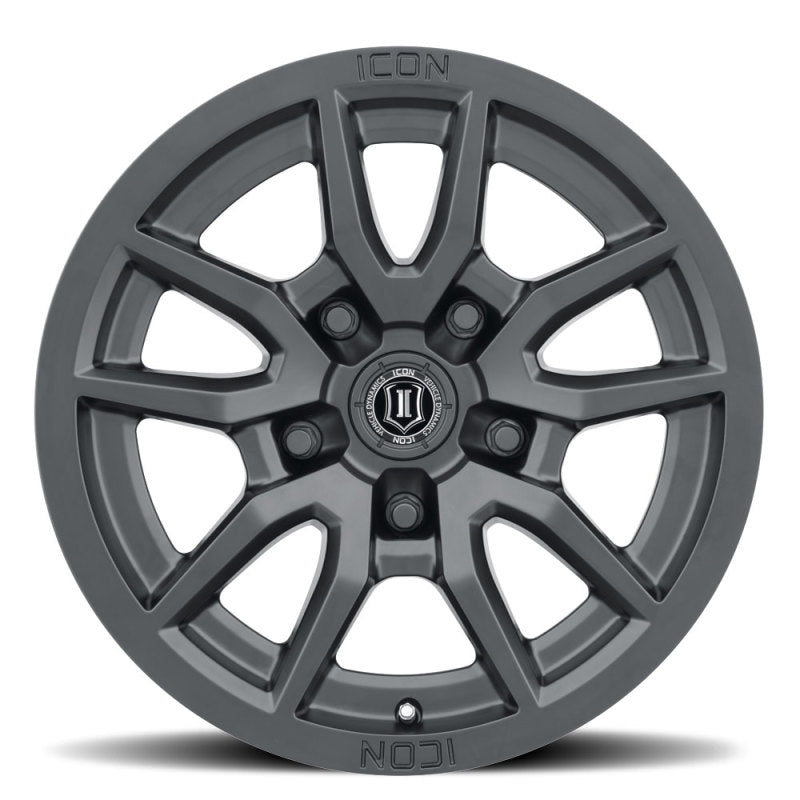 ICON Vector 5 17x8.5 5x150 25mm Offset 5.75in BS 110.1mm Bore Satin Black Wheel - Blais Performance Parts