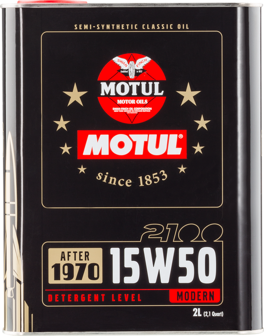 Motul 15W50 Classic 2100 Oil - 10x2L - Blais Performance Parts