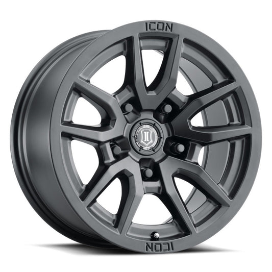 ICON Vector 5 17x8.5 5x150 25mm Offset 5.75in BS 110.1mm Bore Satin Black Wheel - Blais Performance Parts